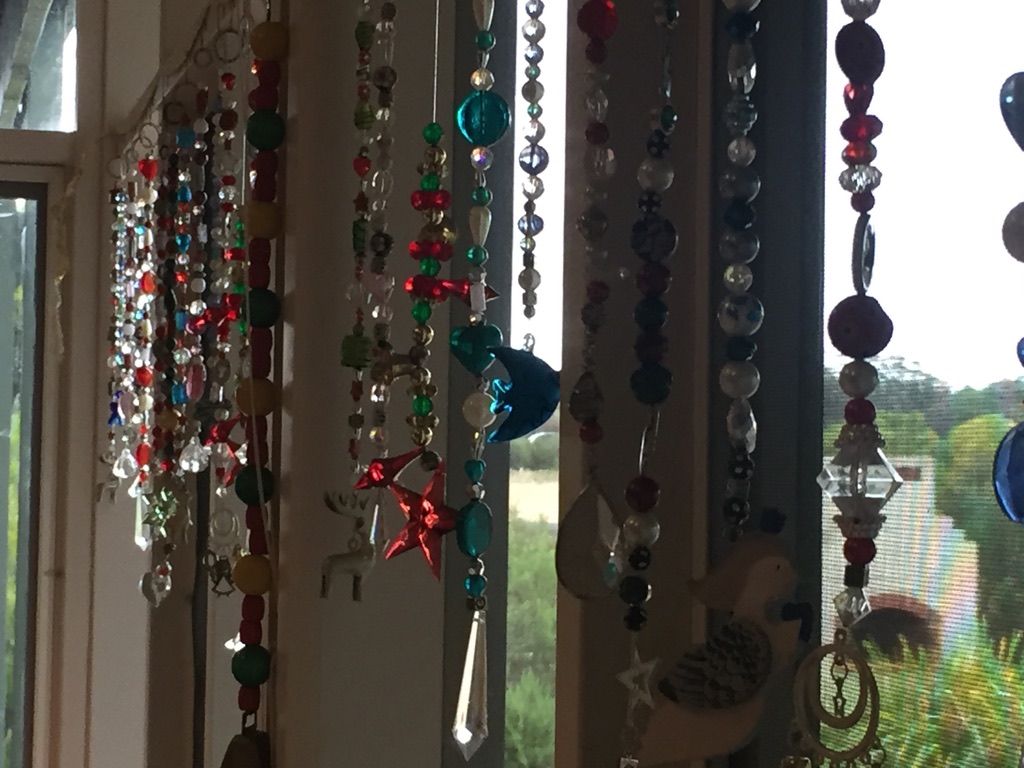 Advent beads in the window