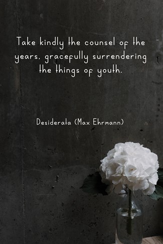 youth ageing love desiderata