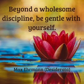 DESIDERATA discipline gentle
