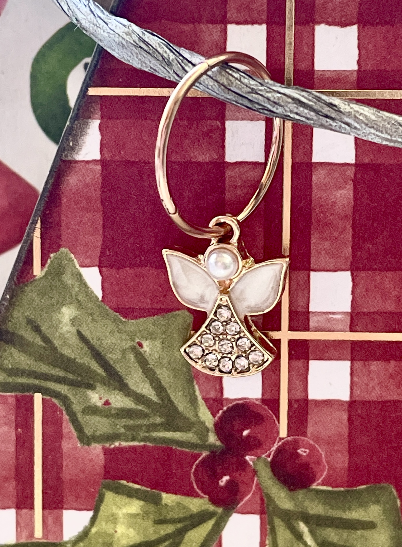 angel number christmas earring