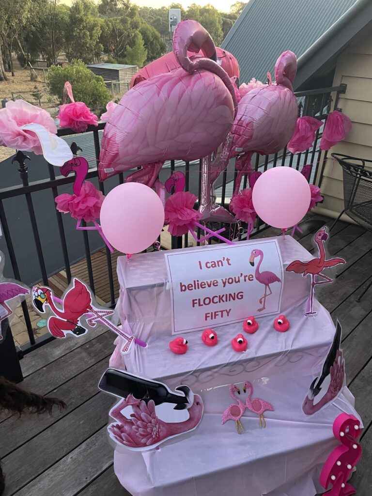flamingo flock birthday
